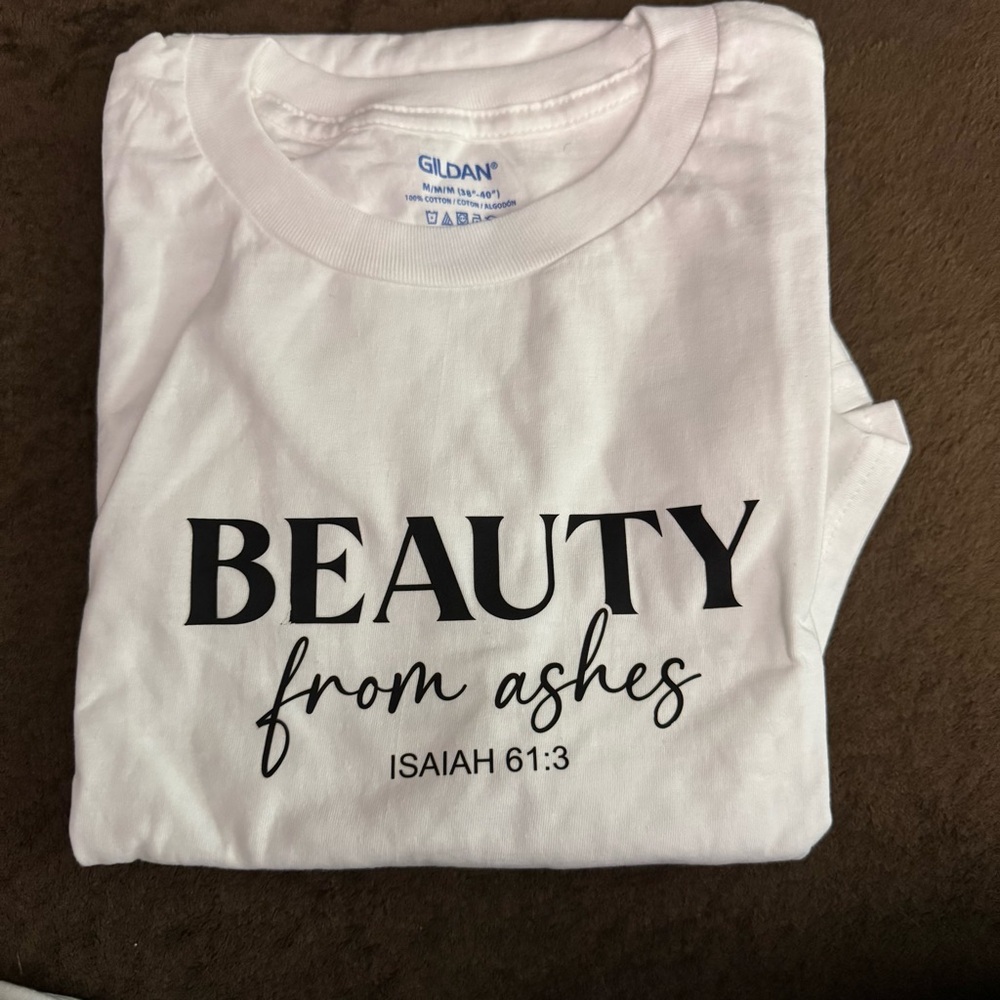 White Tee with Inspirational Quote